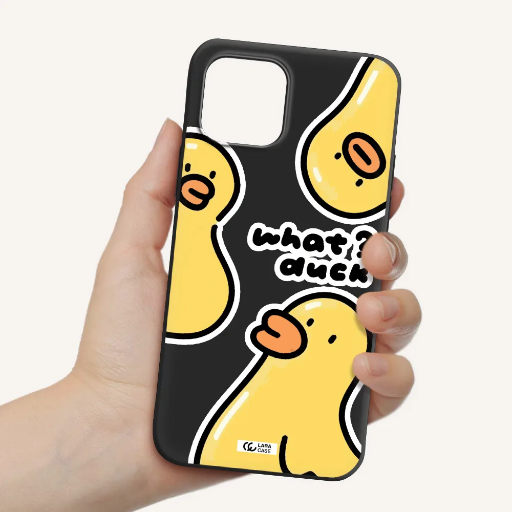 a group of yellow ducks Apple iPhone 12 mini Silicone black Case