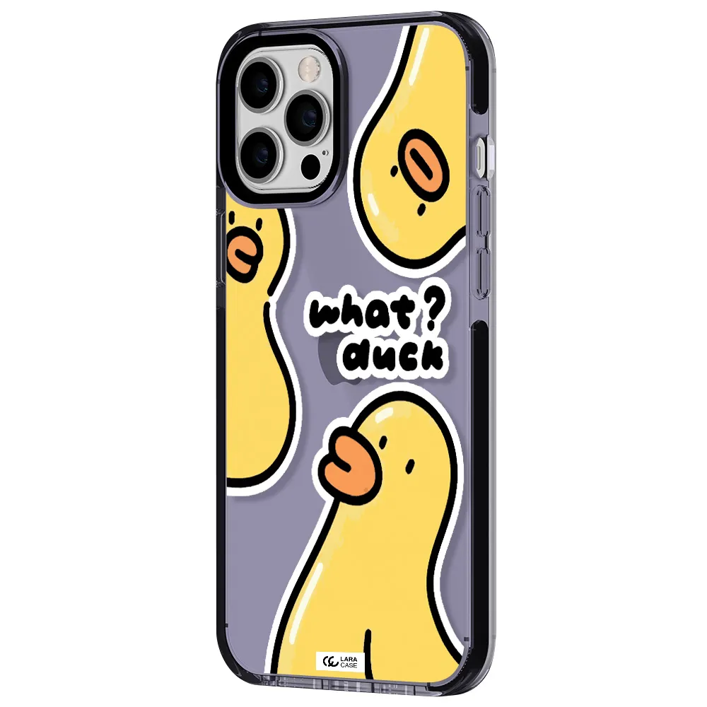 a group of yellow ducks Apple iPhone 12 pro max impact Lilac Case