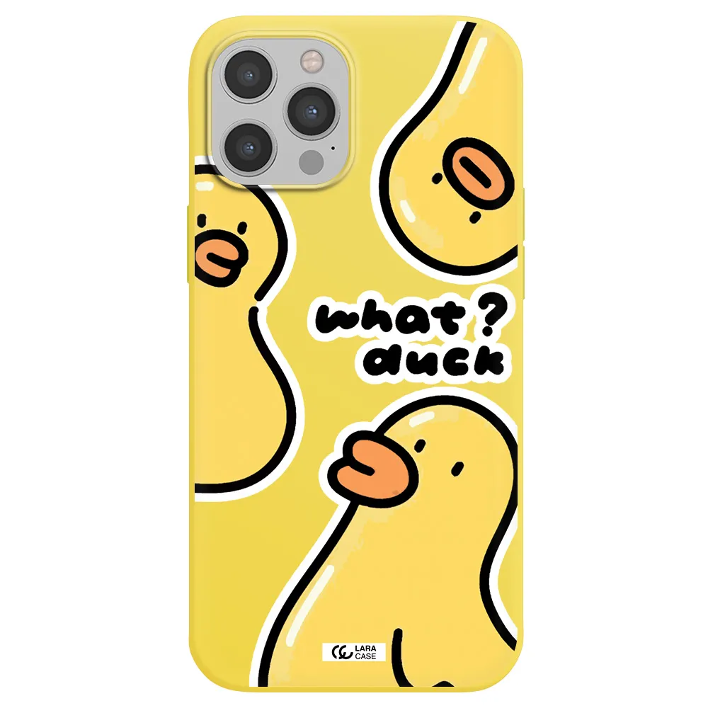 a group of yellow ducks Apple iPhone 12 pro max Silicone canary yellow Case