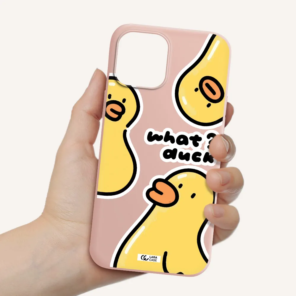 a group of yellow ducks Apple iPhone 12 pro max Silicone pastel pink Case