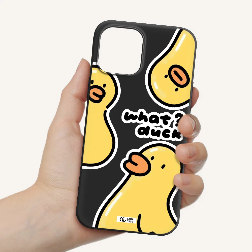 a group of yellow ducks Apple iPhone 12 pro Silicone black Case