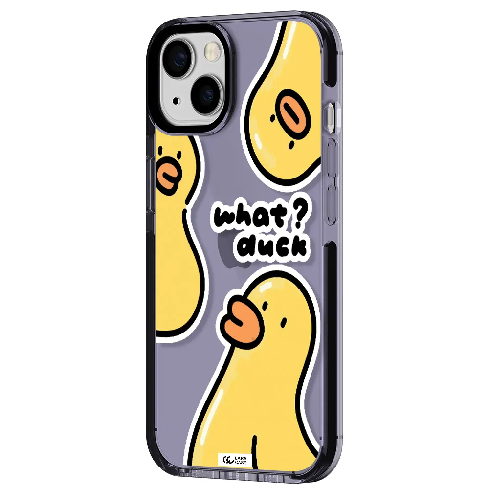 a group of yellow ducks Apple iPhone 13 impact Lilac Case