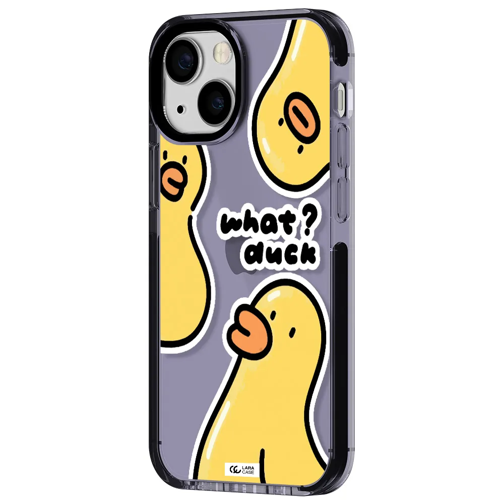 a group of yellow ducks Apple iPhone 13 mini impact Lilac Case
