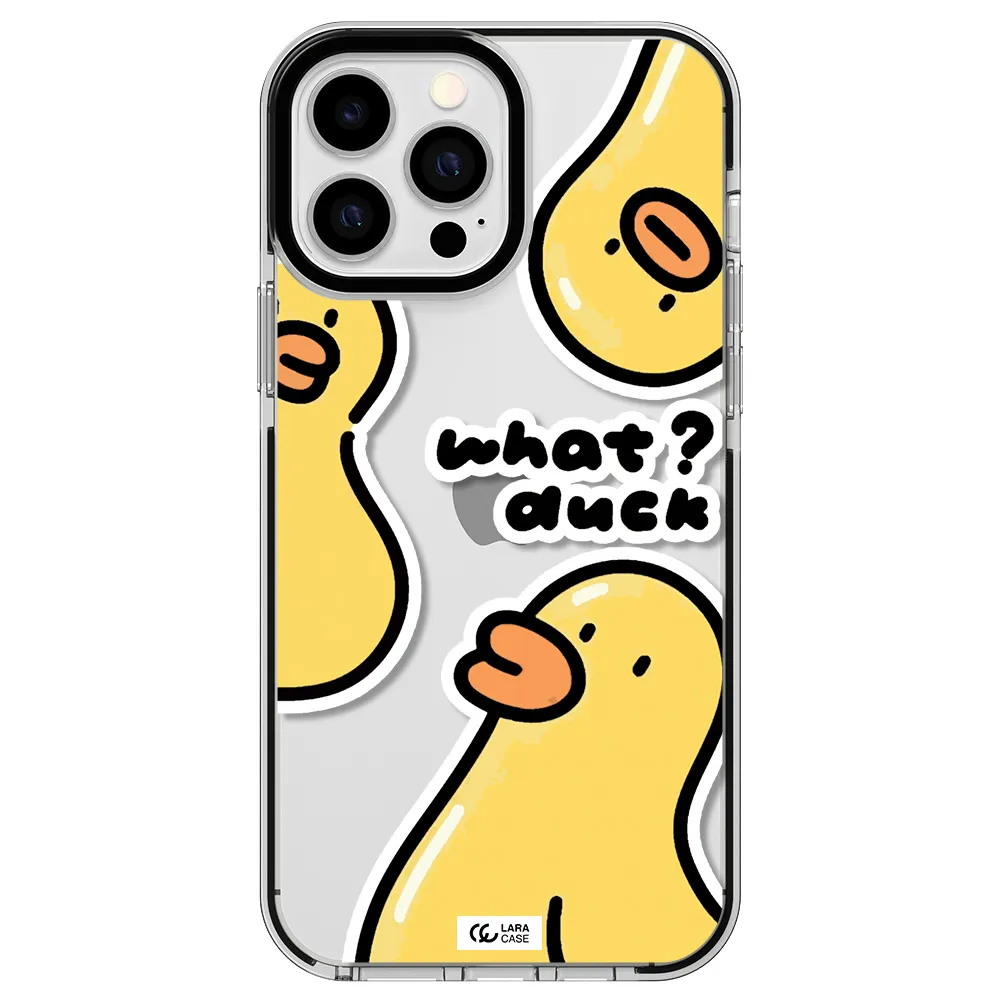 a group of yellow ducks Apple iPhone 13 Pro Max impact black border Case