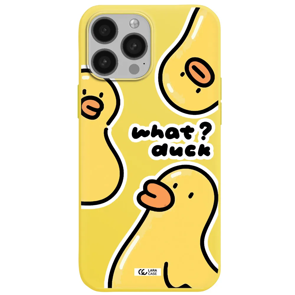 a group of yellow ducks Apple iPhone 13 Pro Max Silicone canary yellow Case