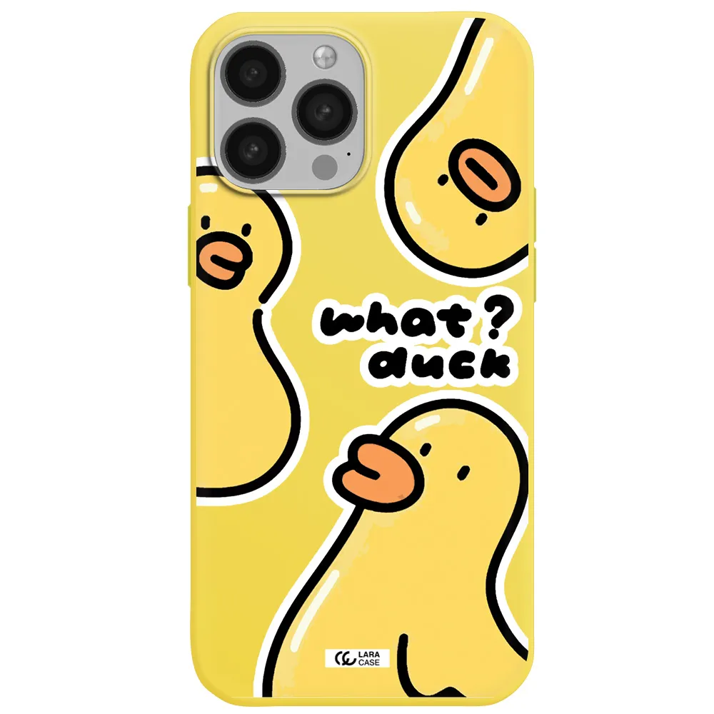 a group of yellow ducks Apple iPhone 13 Pro Silicone canary yellow Case