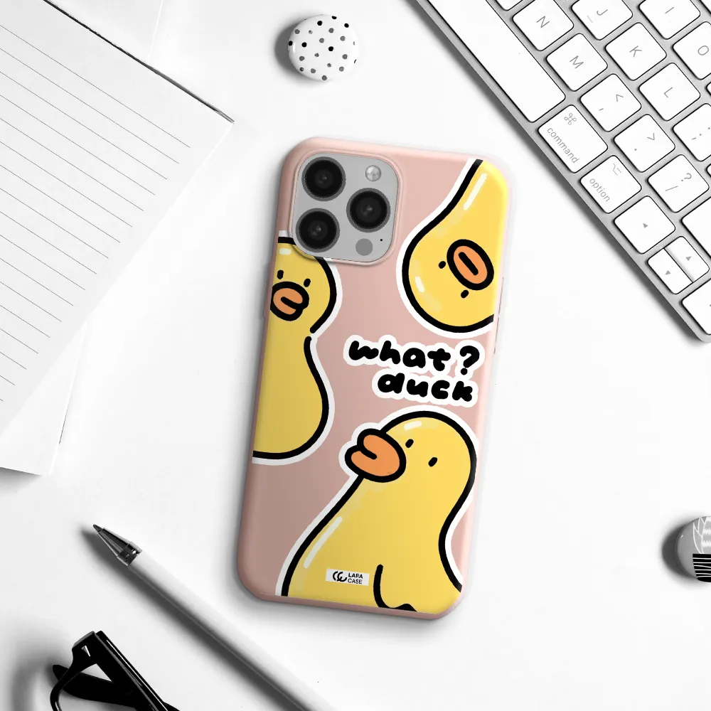 a group of yellow ducks Apple iPhone 13 Pro Silicone pastel pink Case
