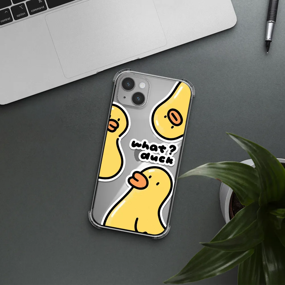 a group of yellow ducks Apple iPhone 14 Clear PC Case