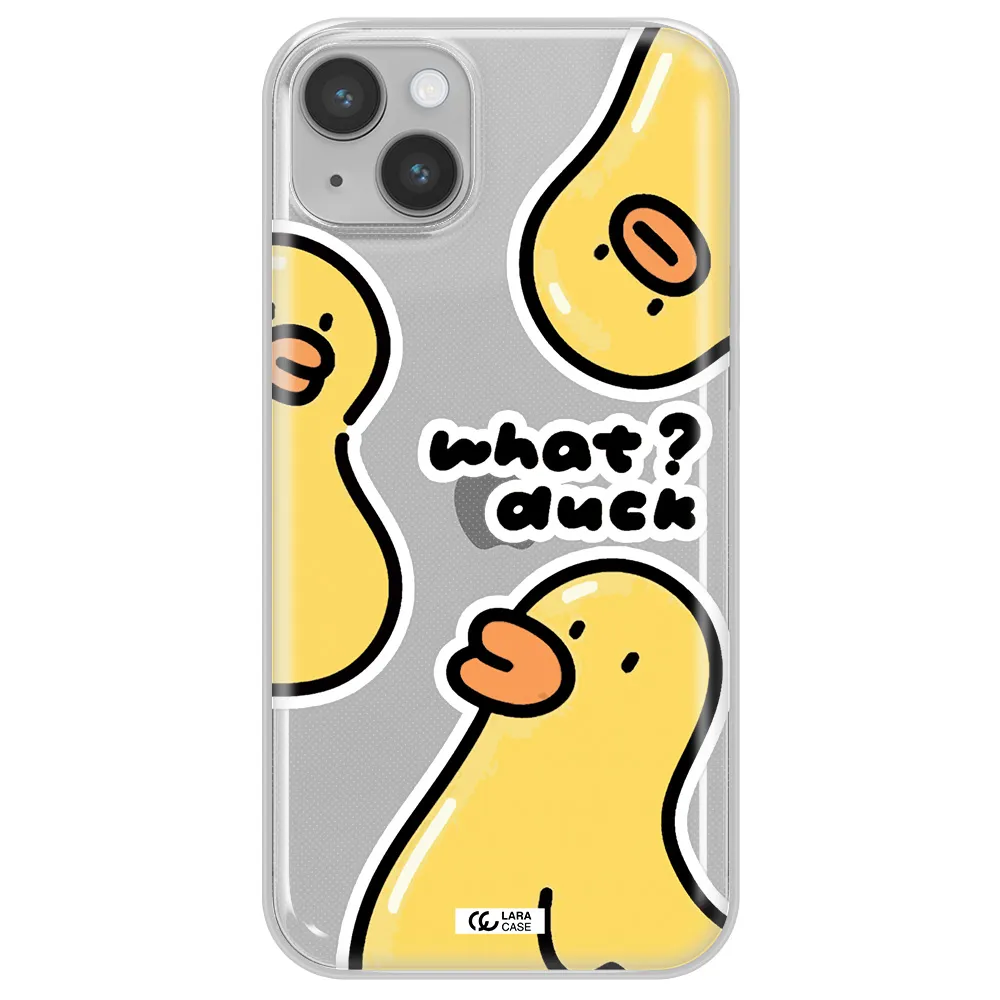 a group of yellow ducks Apple iPhone 14 Clear TPU Case