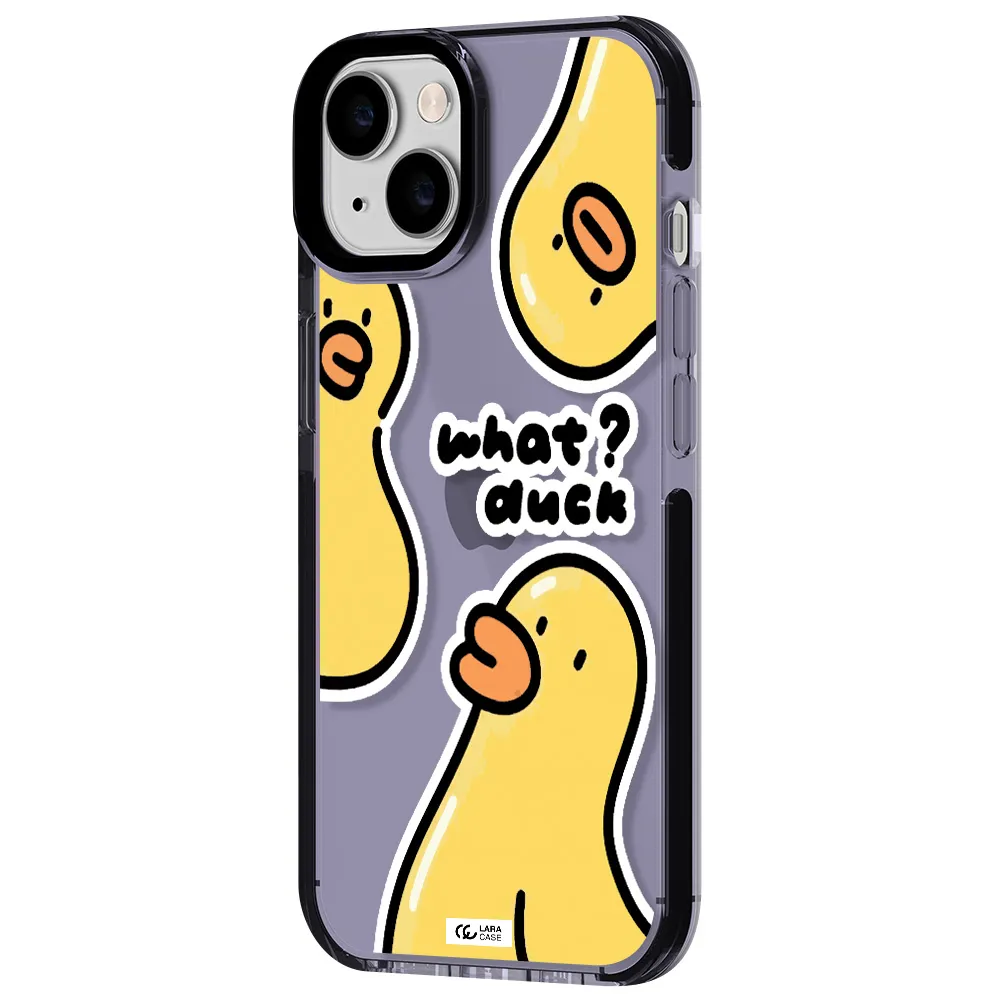 a group of yellow ducks Apple iPhone 14 impact Lilac Case