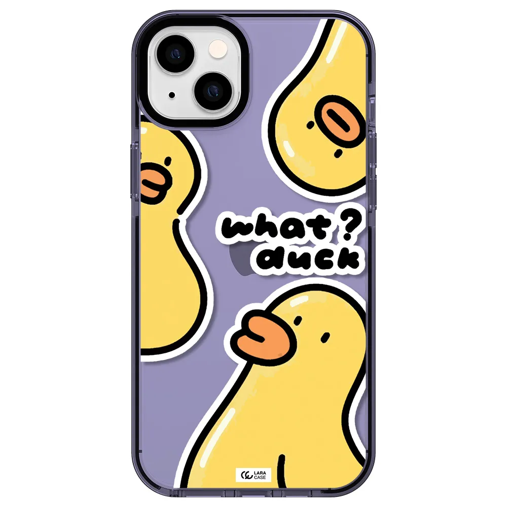 a group of yellow ducks Apple iPhone 14 plus impact Lilac Case