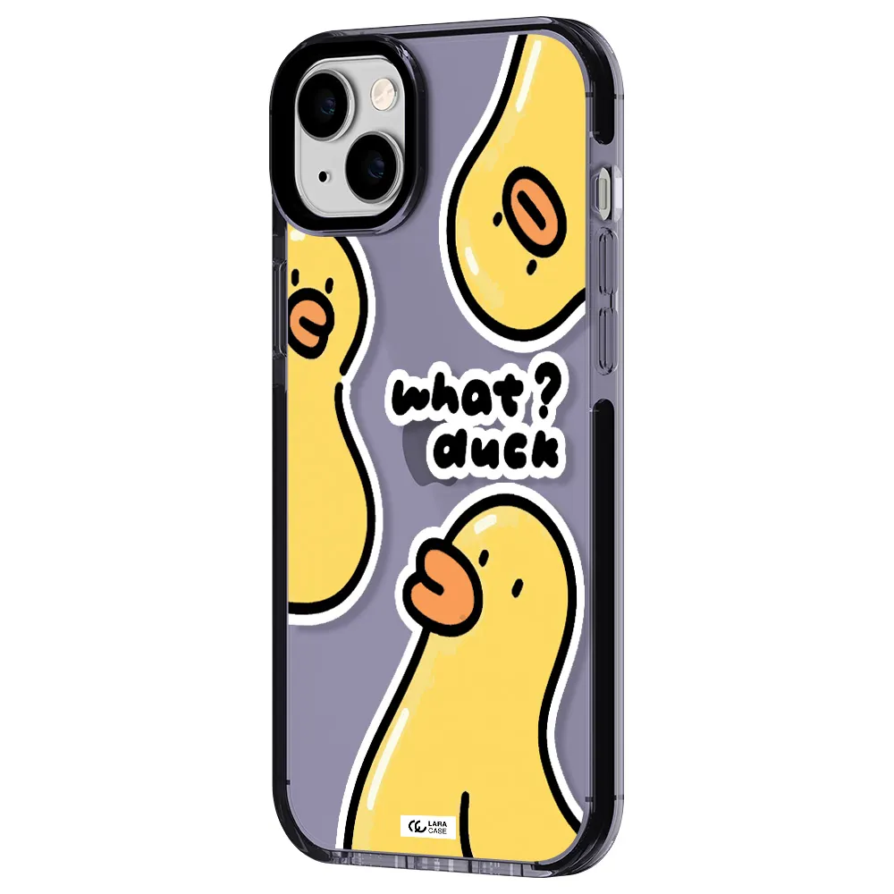 a group of yellow ducks Apple iPhone 14 plus impact Lilac Case