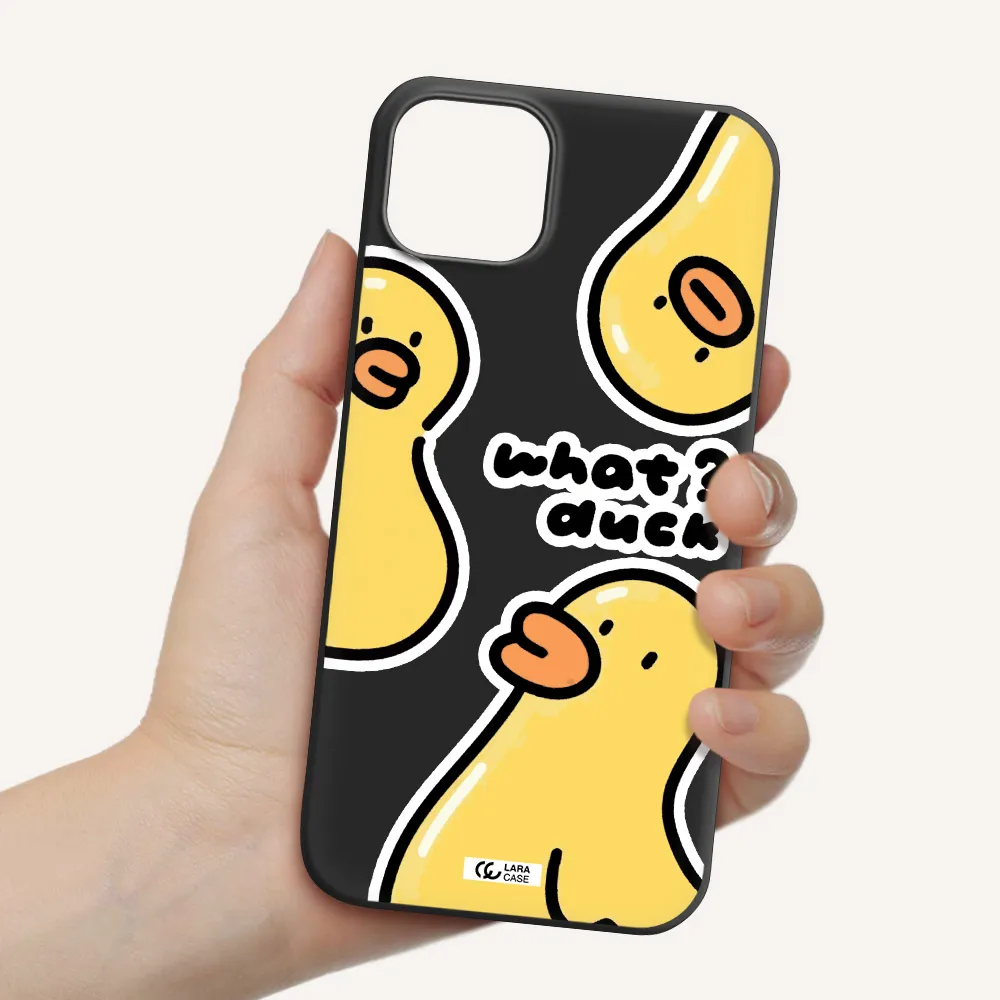 a group of yellow ducks Apple iPhone 14 plus Silicone black Case