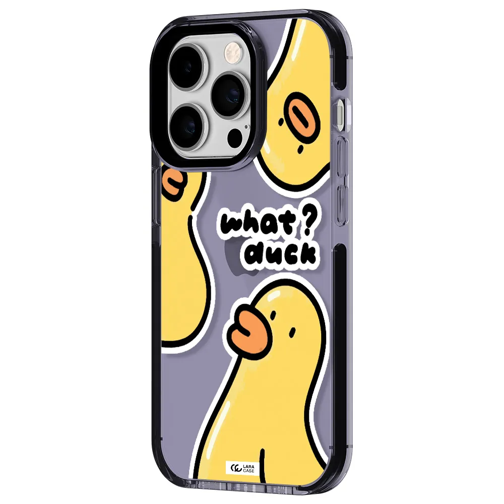 a group of yellow ducks Apple iPhone 14 pro impact Lilac Case