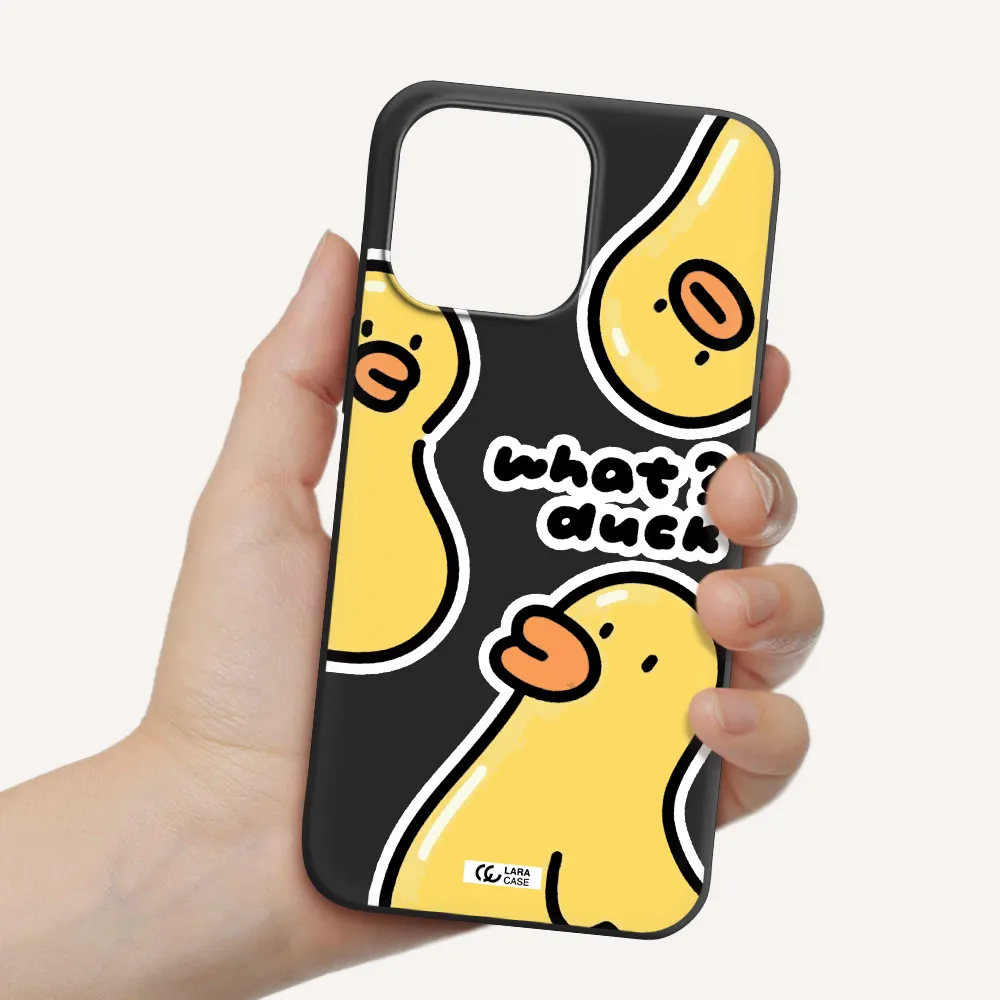 a group of yellow ducks Apple iPhone 14 pro Silicone black Case