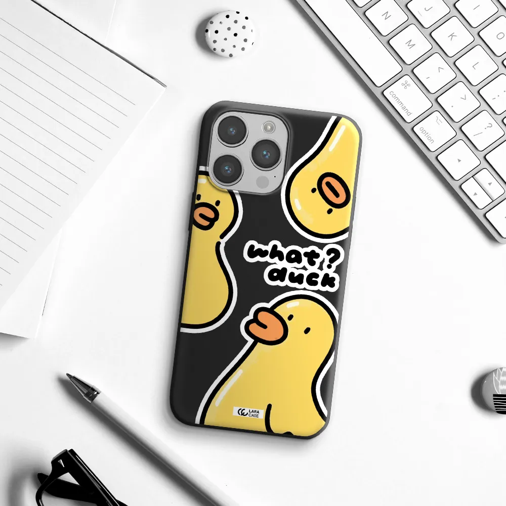 a group of yellow ducks Apple iPhone 14 pro Silicone black Case