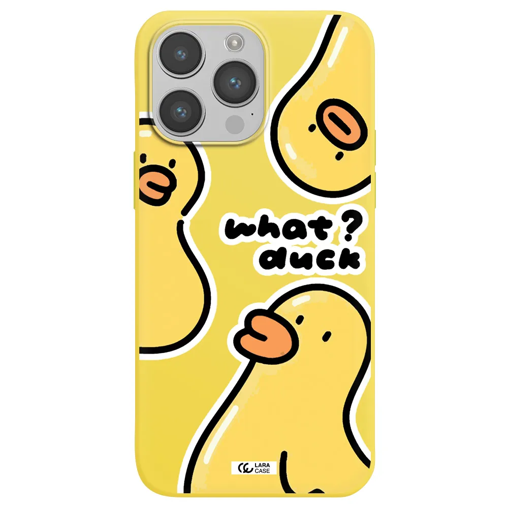 a group of yellow ducks Apple iPhone 14 pro Silicone canary yellow Case