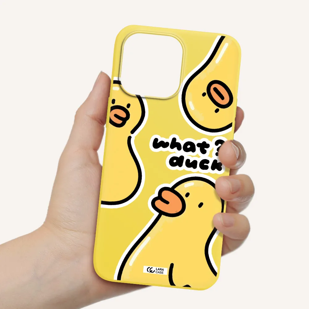 a group of yellow ducks Apple iPhone 14 pro Silicone canary yellow Case