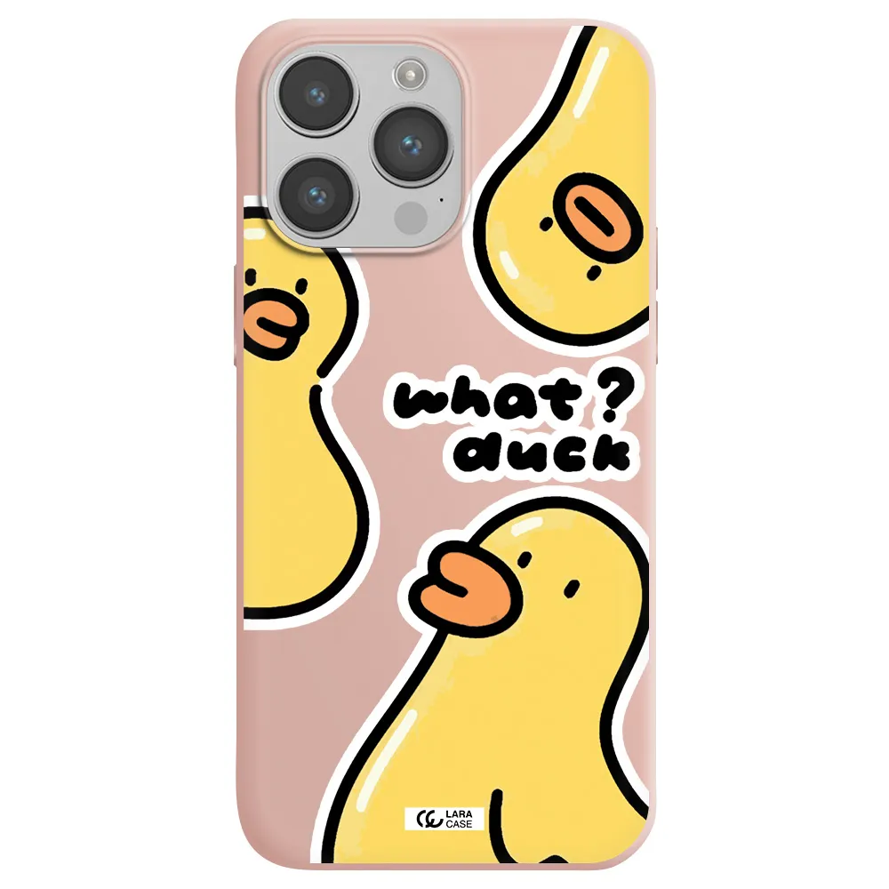 a group of yellow ducks Apple iPhone 14 pro Silicone pastel pink Case