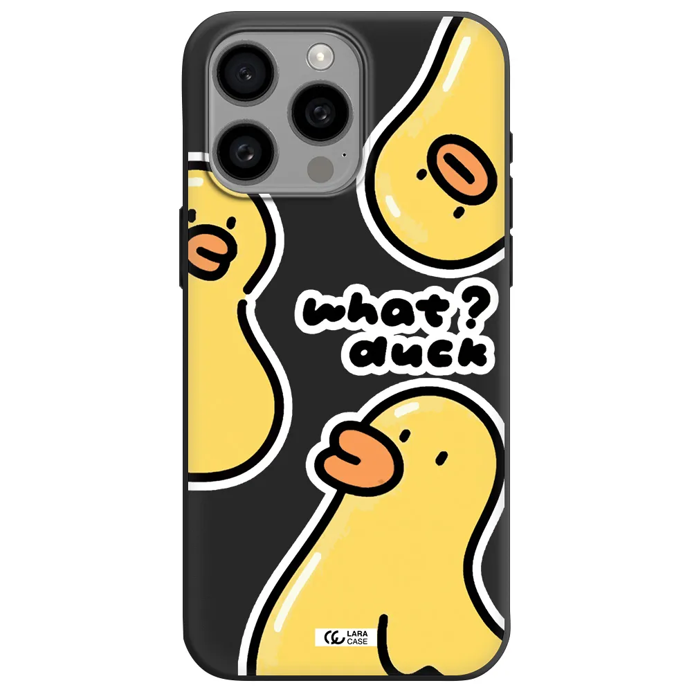 a group of yellow ducks Apple Iphone 15 Pro max Silicone black Case