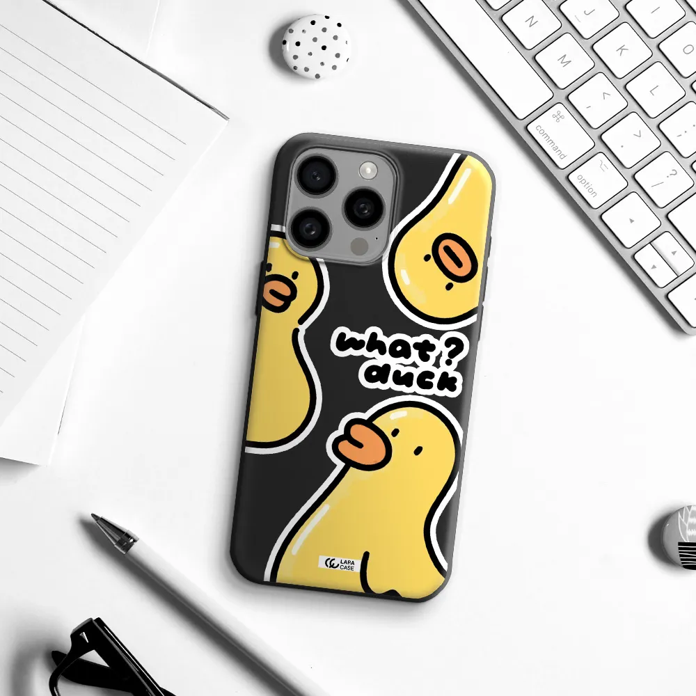 a group of yellow ducks Apple Iphone 15 Pro max Silicone black Case