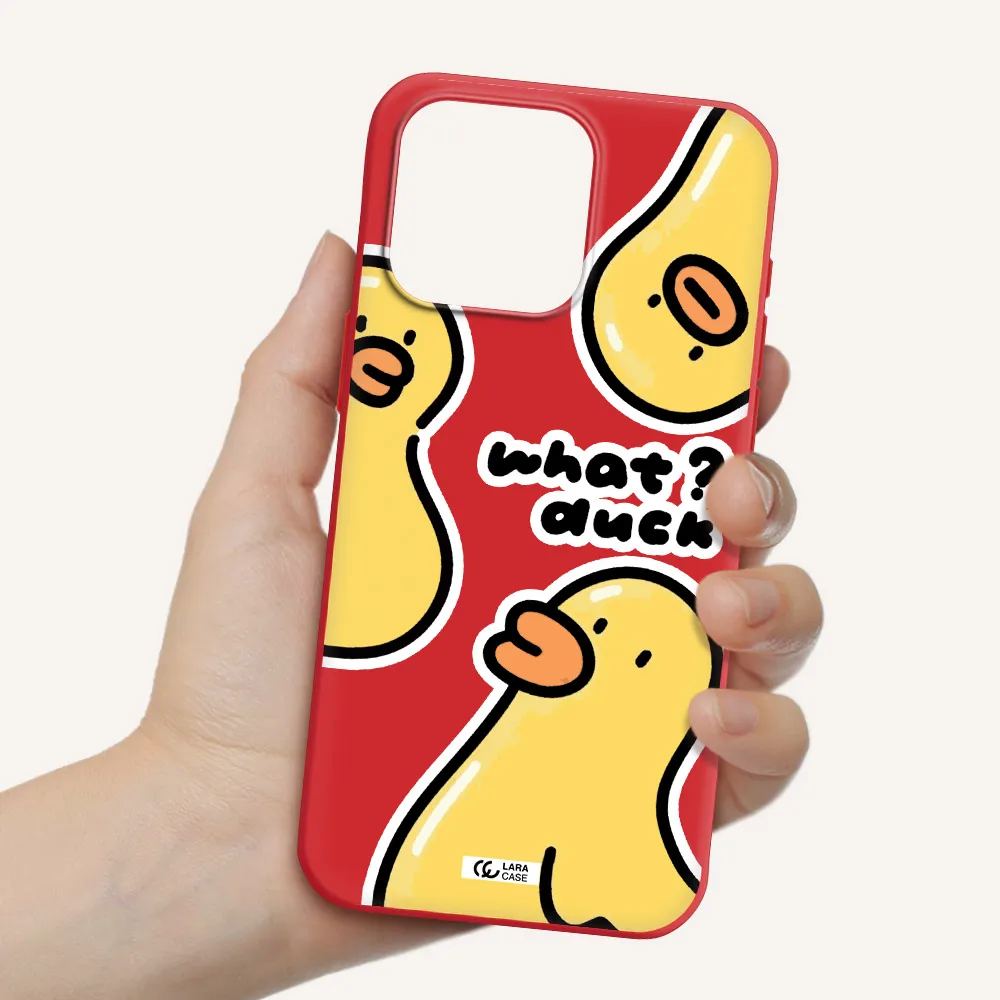 A Group Of Yellow Ducks Apple Iphone 15 Pro Max Silicone Imperial Red Case