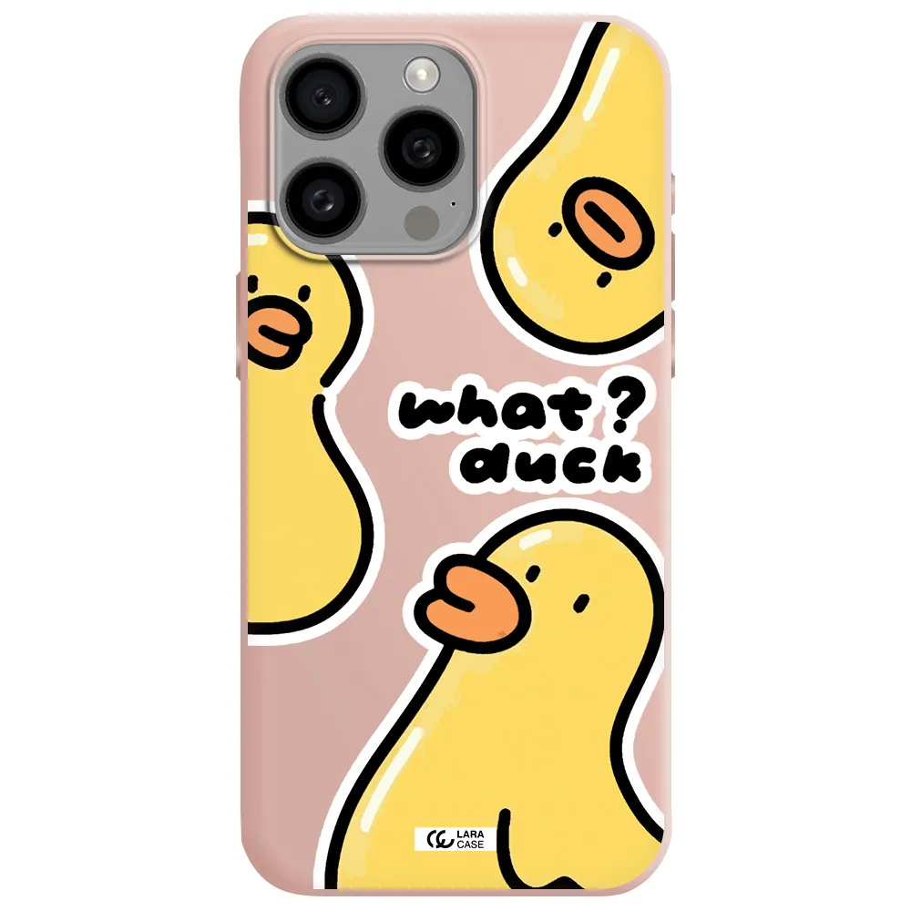 a group of yellow ducks Apple Iphone 15 Pro max Silicone pastel pink Case