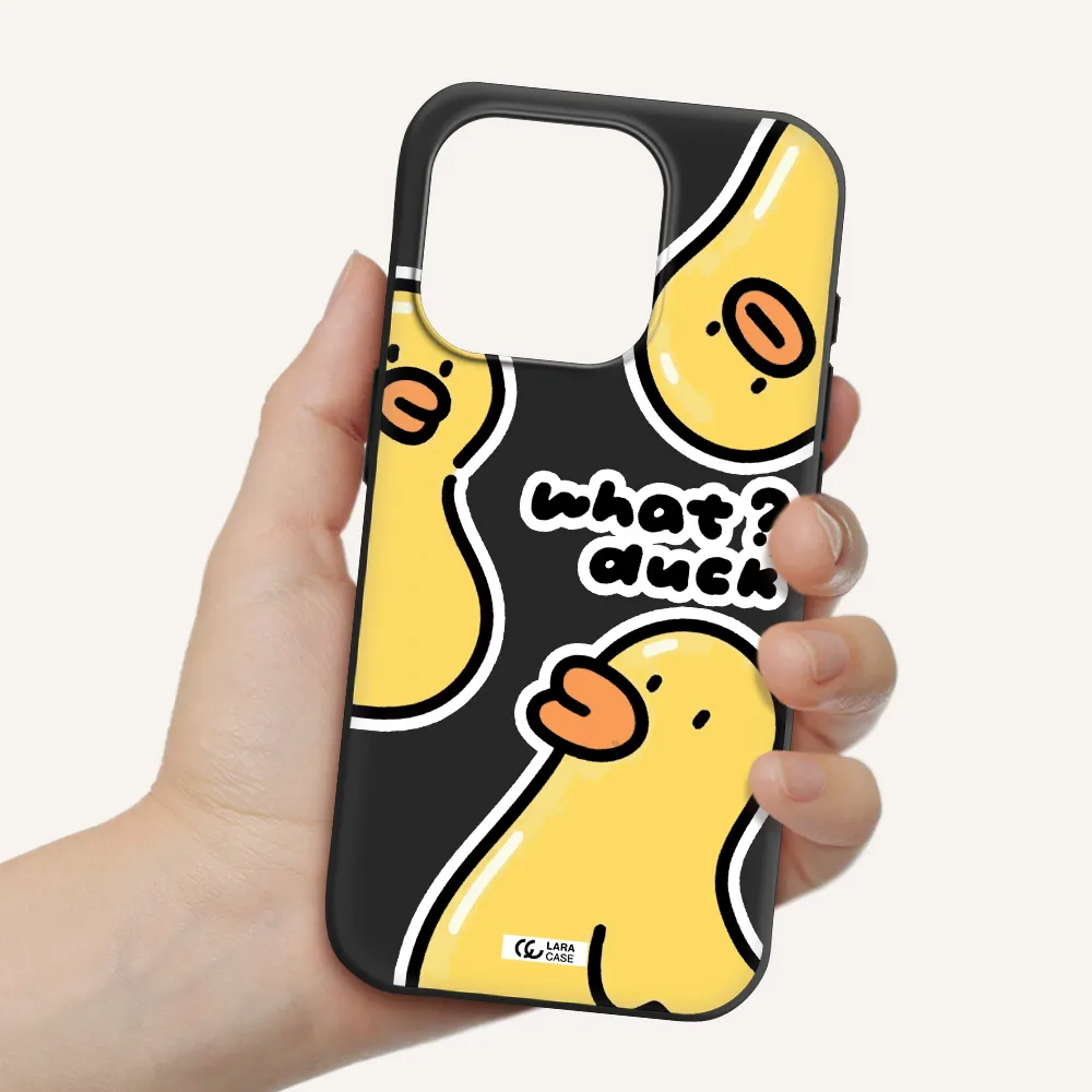 A Group Of Yellow Ducks Apple Iphone 15 Pro Silicone Black Case