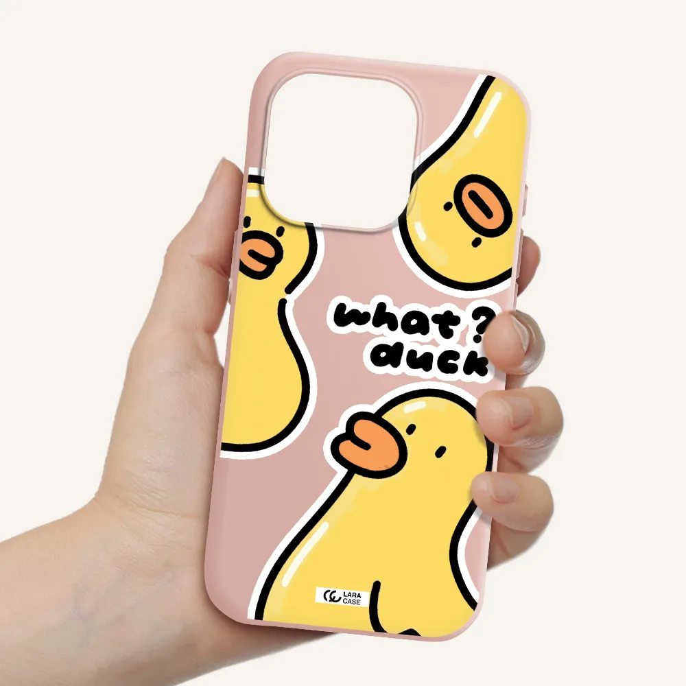 A Group Of Yellow Ducks Apple Iphone 15 Pro Silicone Pastel Pink Case
