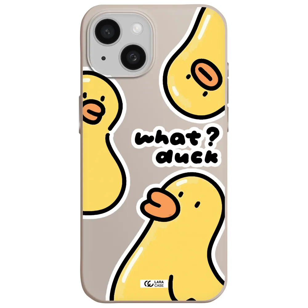 a group of yellow ducks Apple iPhone 15 Silicone Stone Case
