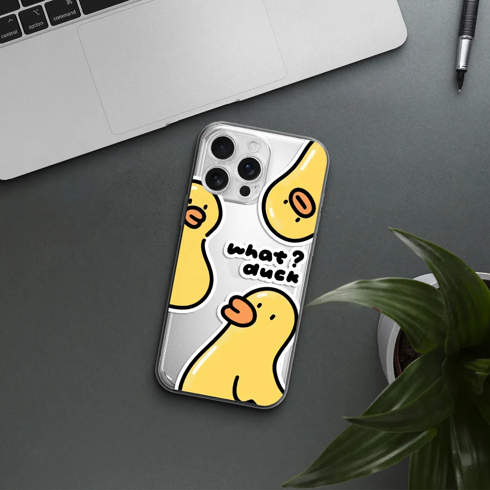 A Group Of Yellow Ducks Apple Iphone 16 Pro Max Clear Tpu Case