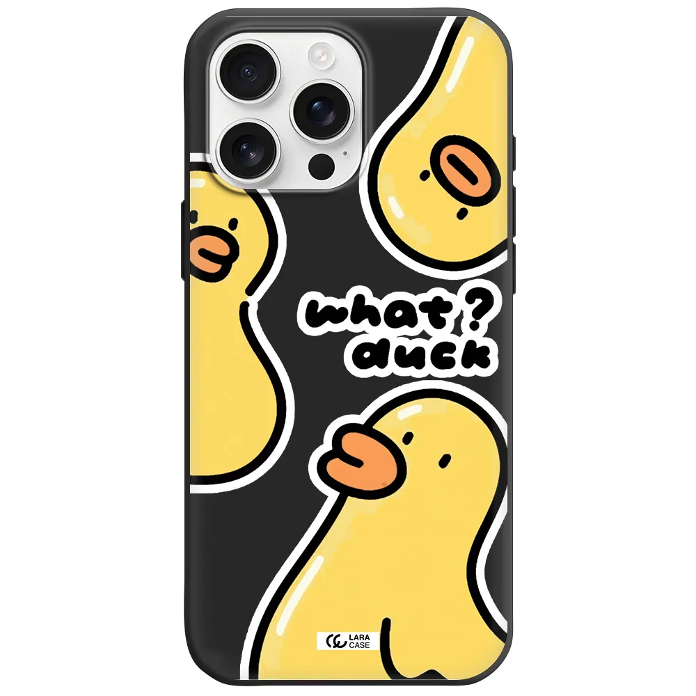 A Group Of Yellow Ducks Apple Iphone 16 Pro Max Silicone Black Case
