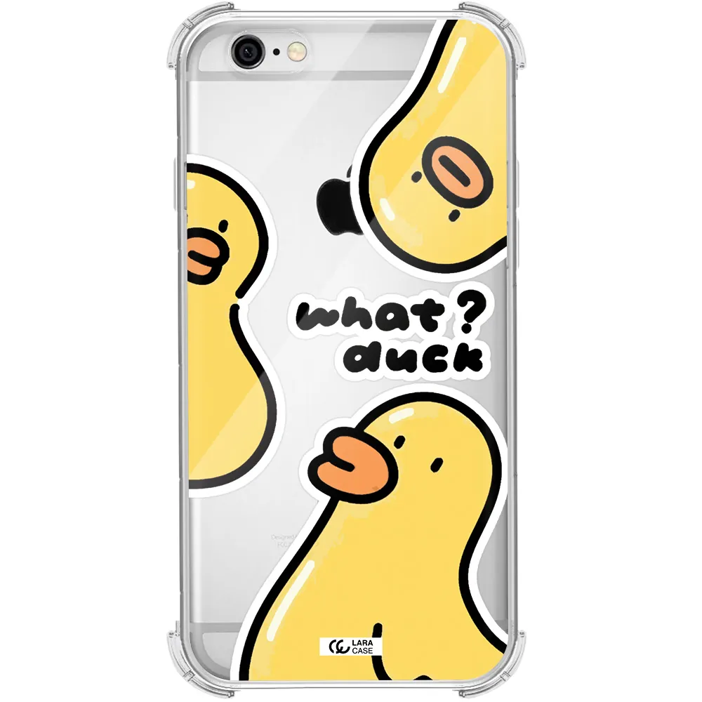 a group of yellow ducks Apple iPhone 6 Clear PC Case