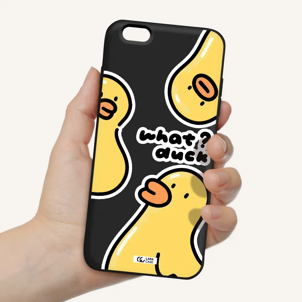 a group of yellow ducks Apple iPhone 6 plus Silicone black Case
