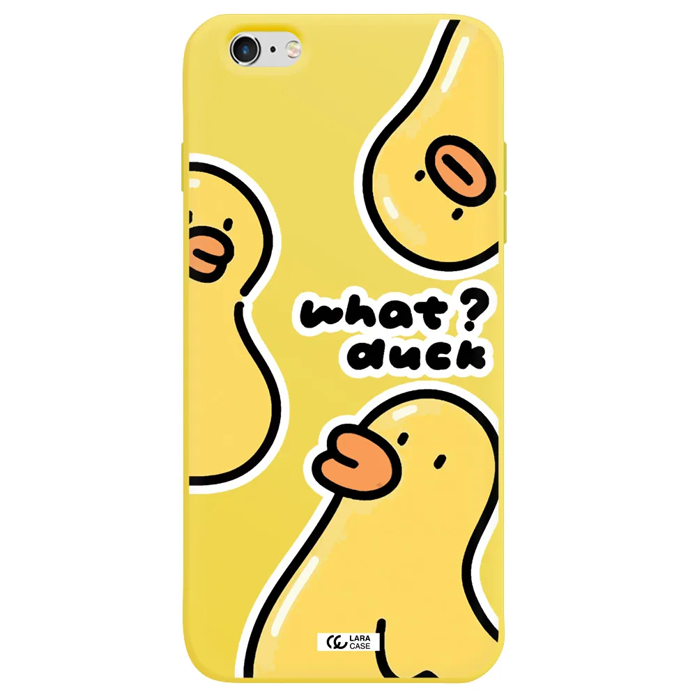 a group of yellow ducks Apple iPhone 6 plus Silicone canary yellow Case