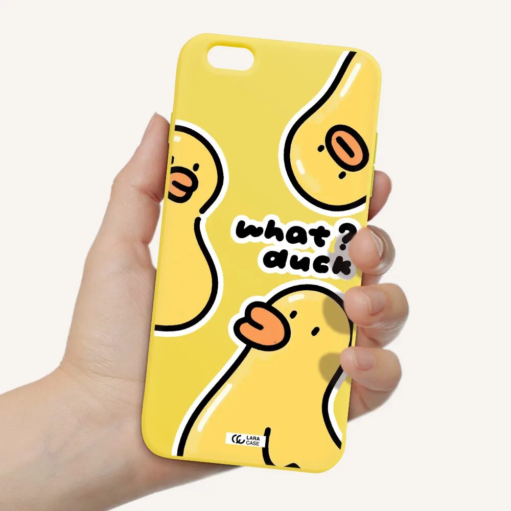 a group of yellow ducks Apple iPhone 6 plus Silicone canary yellow Case