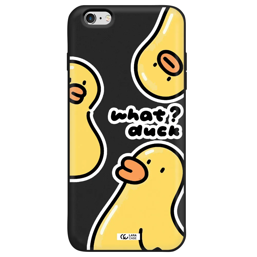 a group of yellow ducks Apple iPhone 6 s plus Silicone black Case