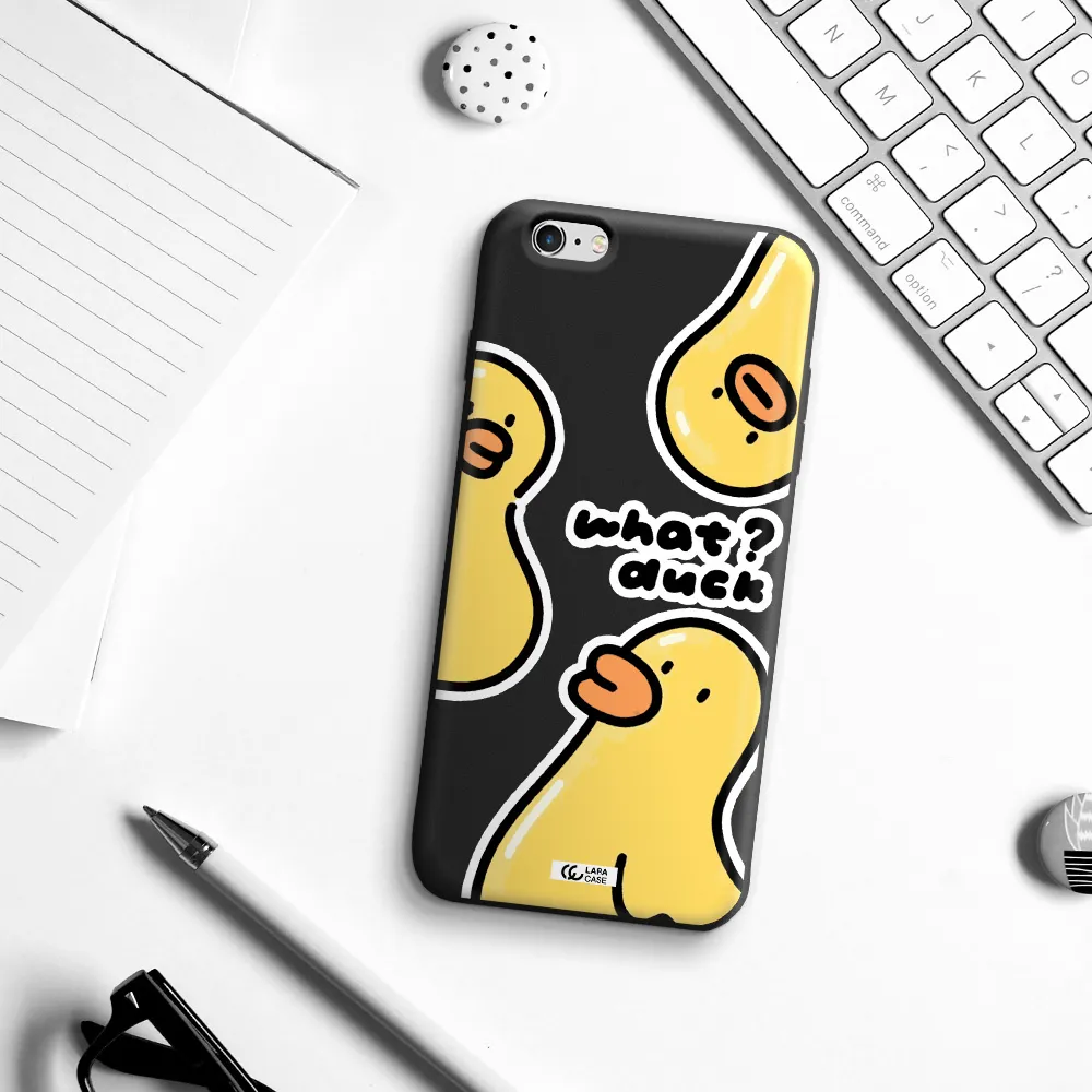 a group of yellow ducks Apple iPhone 6 s plus Silicone black Case