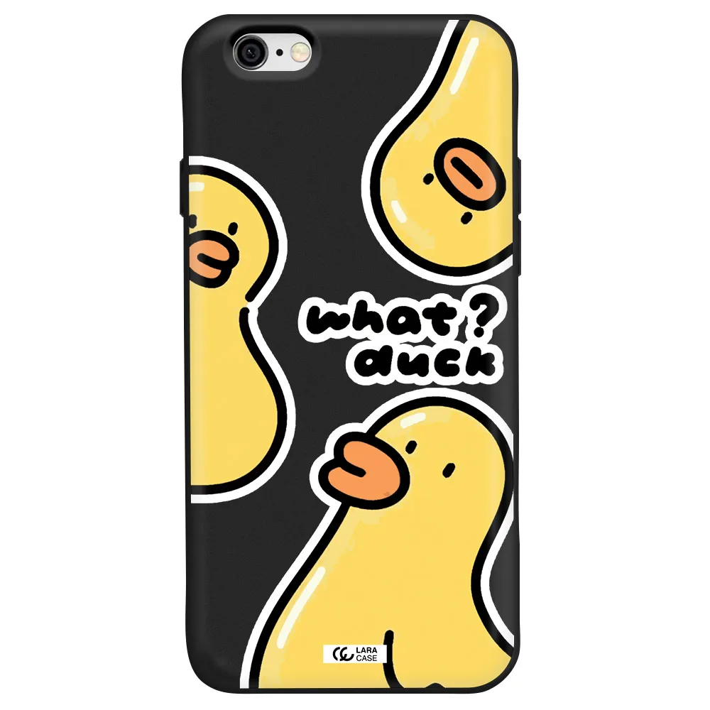 a group of yellow ducks Apple iPhone 6 Silicone black Case
