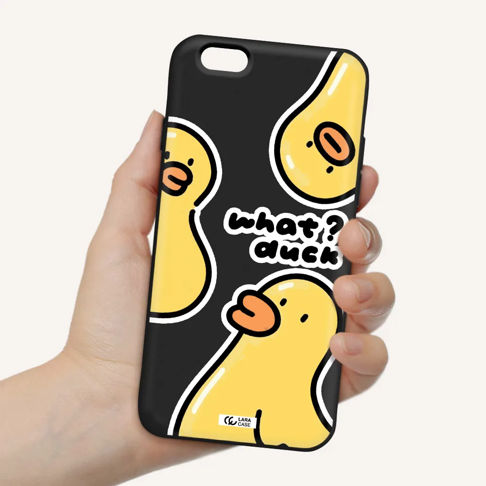 a group of yellow ducks Apple iPhone 6 Silicone black Case