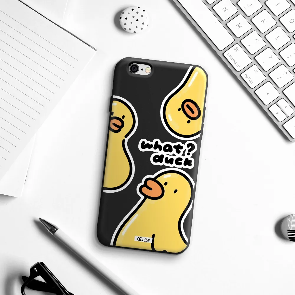 a group of yellow ducks Apple iPhone 6 Silicone black Case