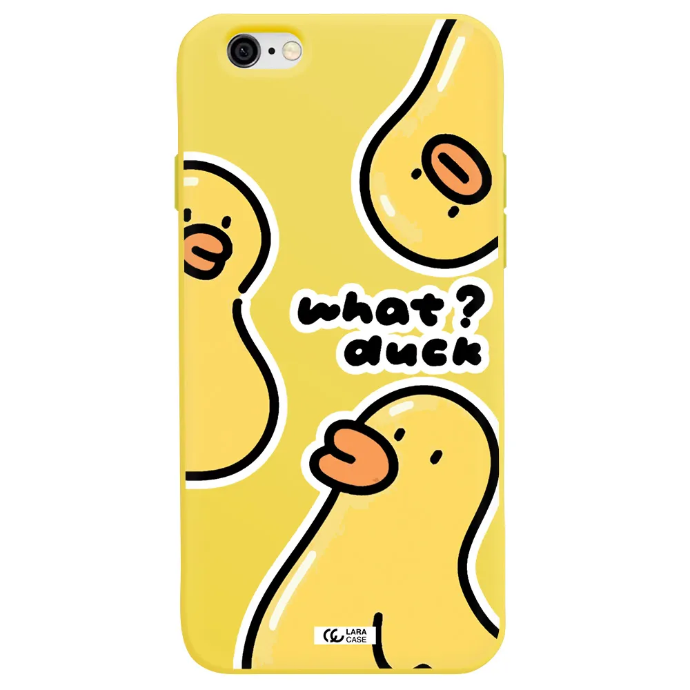 a group of yellow ducks Apple iPhone 6 Silicone canary yellow Case