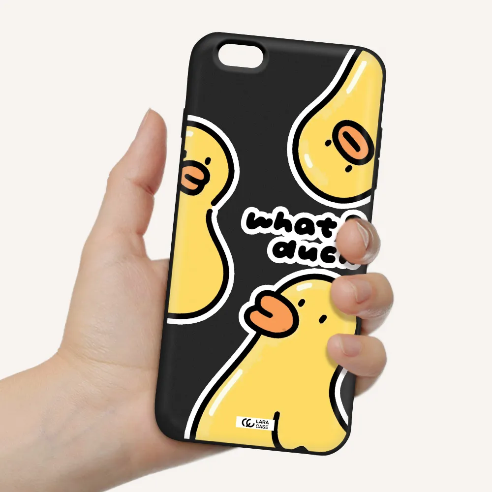 a group of yellow ducks Apple iPhone 6S Silicone black Case