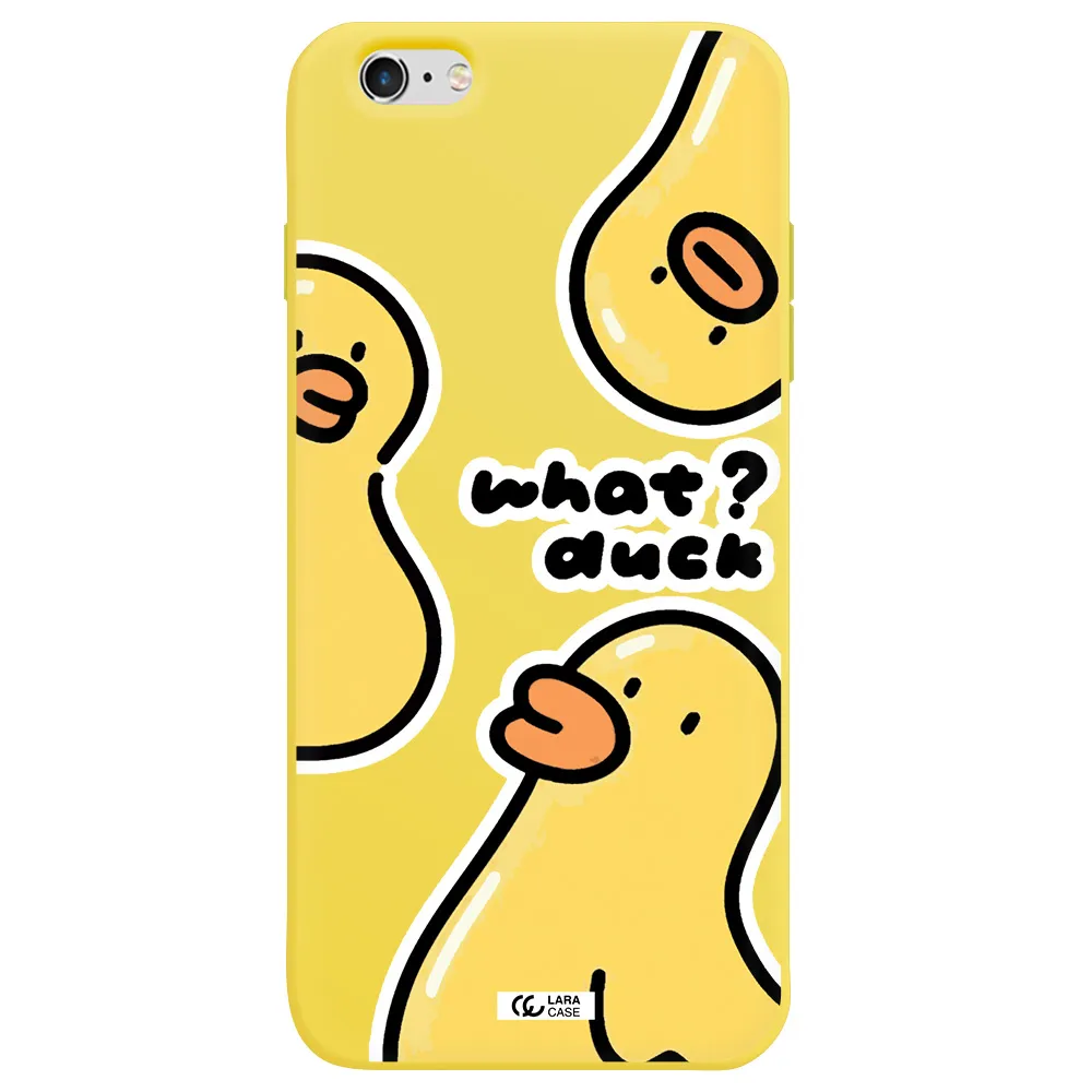 a group of yellow ducks Apple iPhone 6S Silicone canary yellow Case