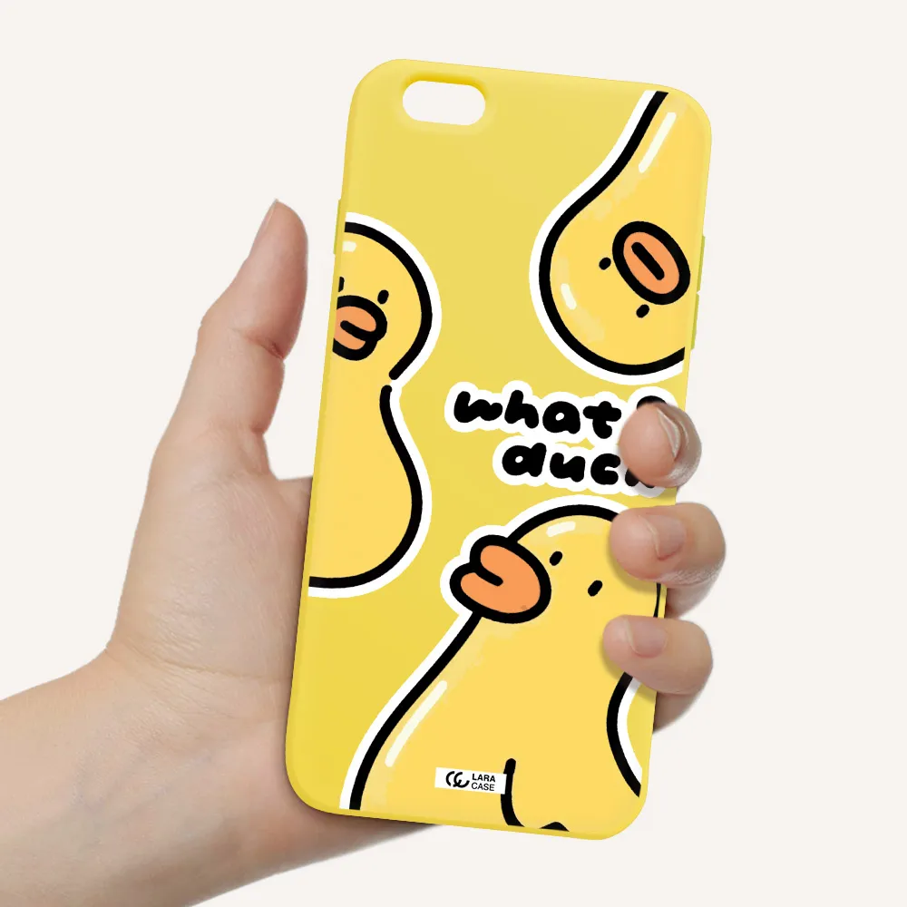 a group of yellow ducks Apple iPhone 6S Silicone canary yellow Case