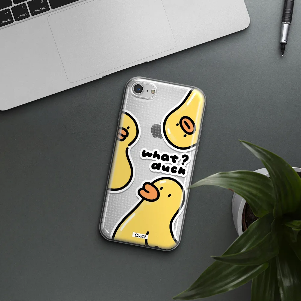 a group of yellow ducks Apple iPhone 7 Clear TPU Case