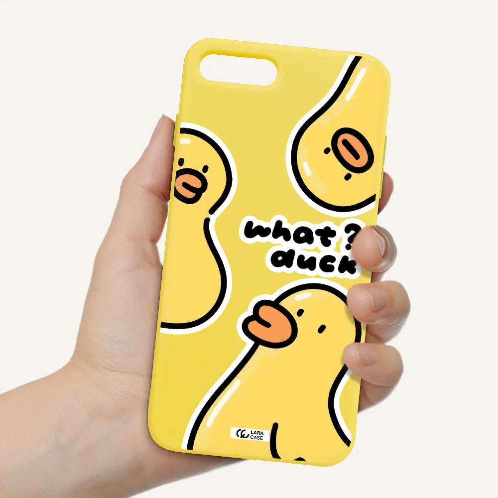 a group of yellow ducks Apple iPhone 7 plus Silicone canary yellow Case