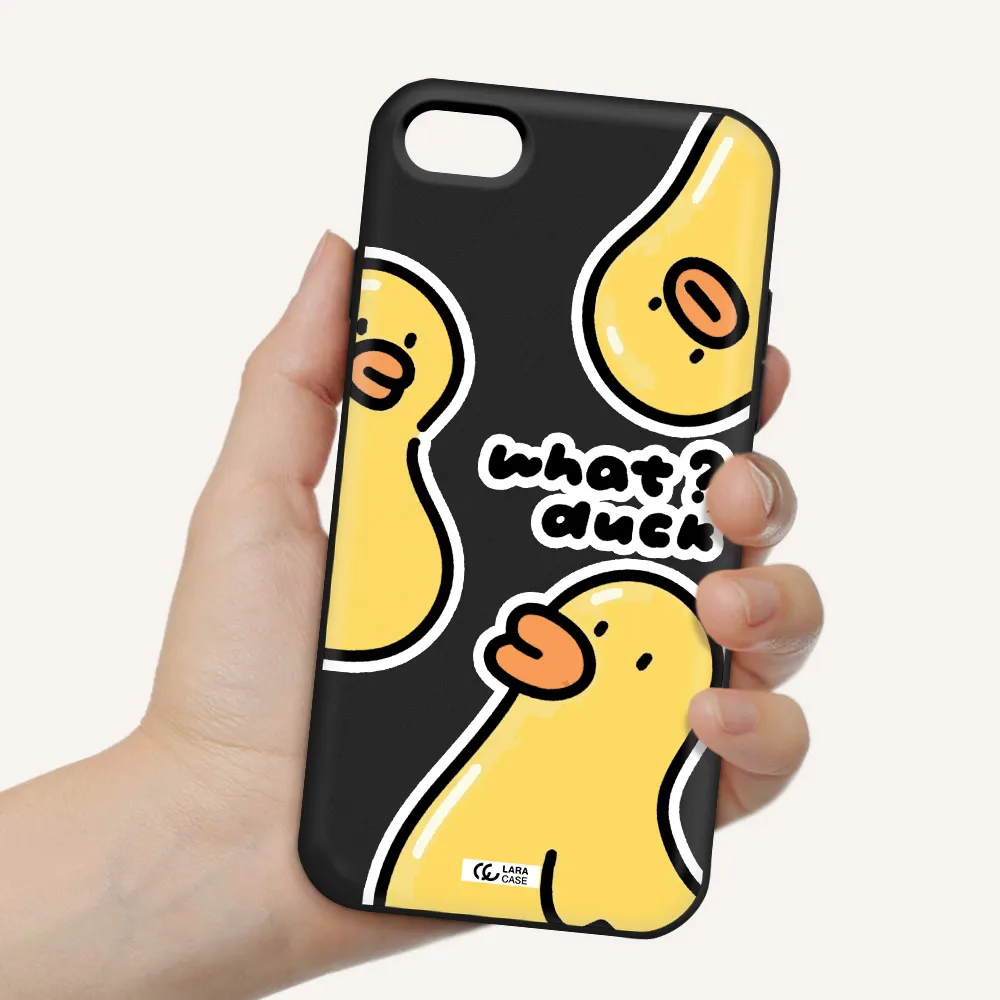 a group of yellow ducks Apple iPhone 7 Silicone black Case