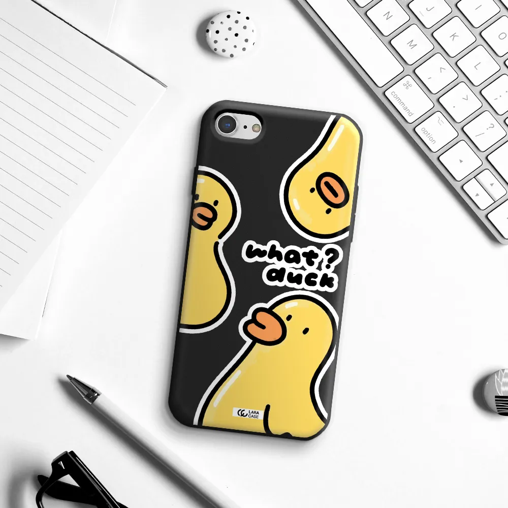 a group of yellow ducks Apple iPhone 7 Silicone black Case