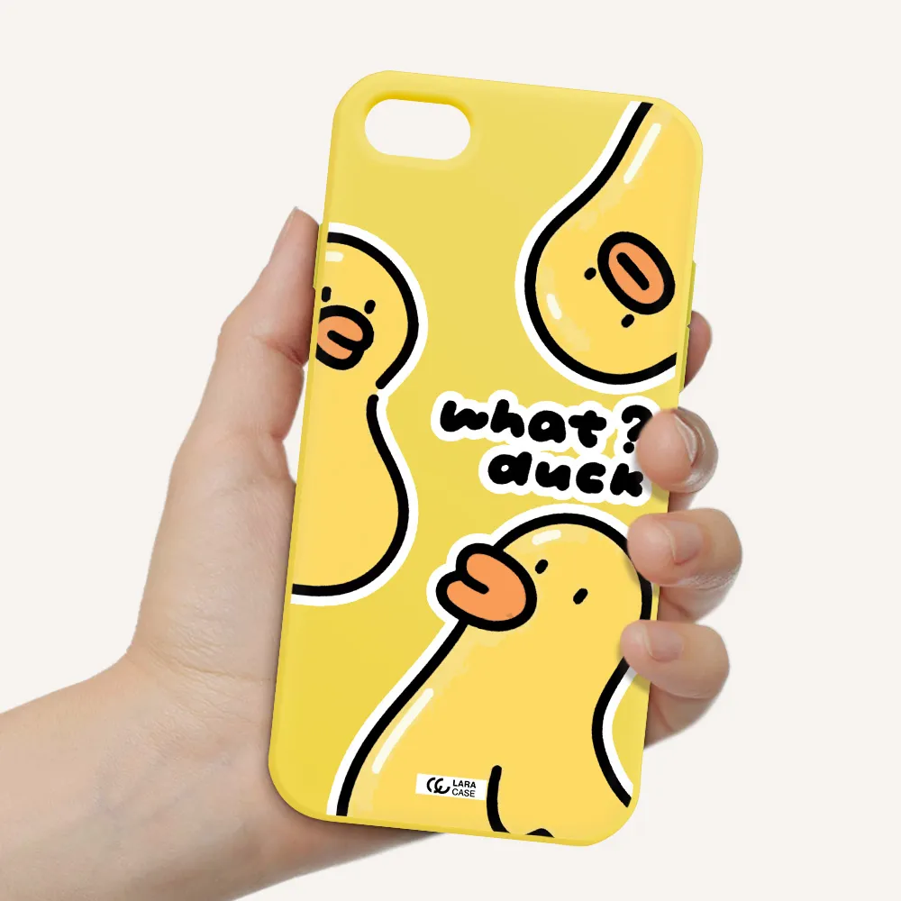 a group of yellow ducks Apple iPhone 7 Silicone canary yellow Case